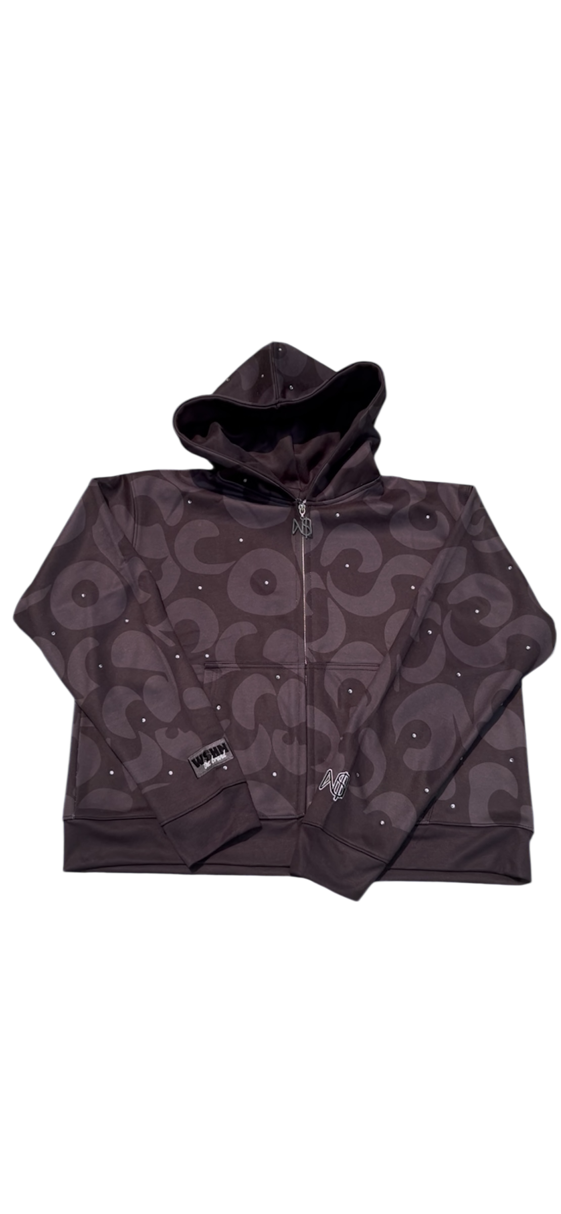 WiSHIN Hoodie Rhinestones